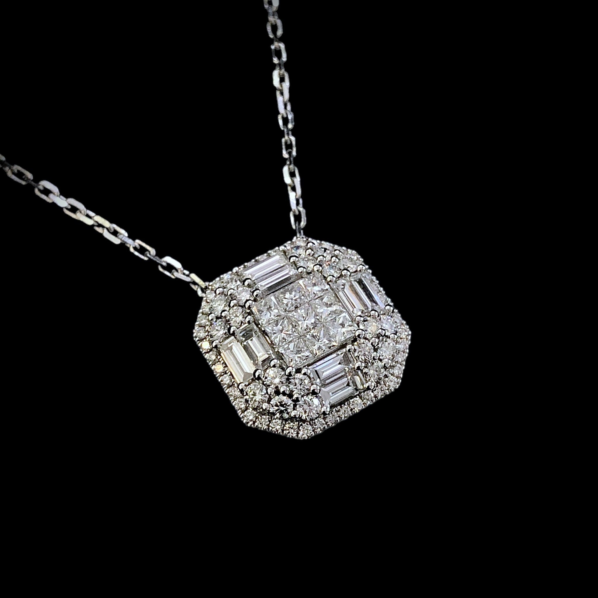 Octagon Diamond Pendant