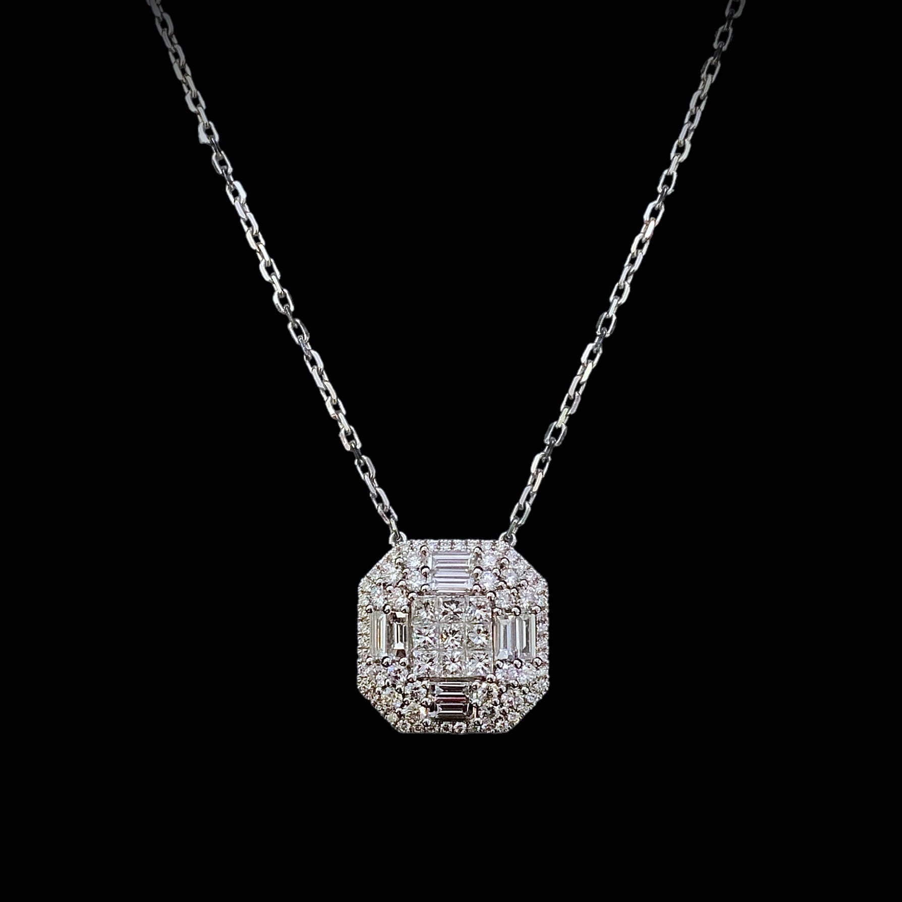 Octagon Diamond Pendant