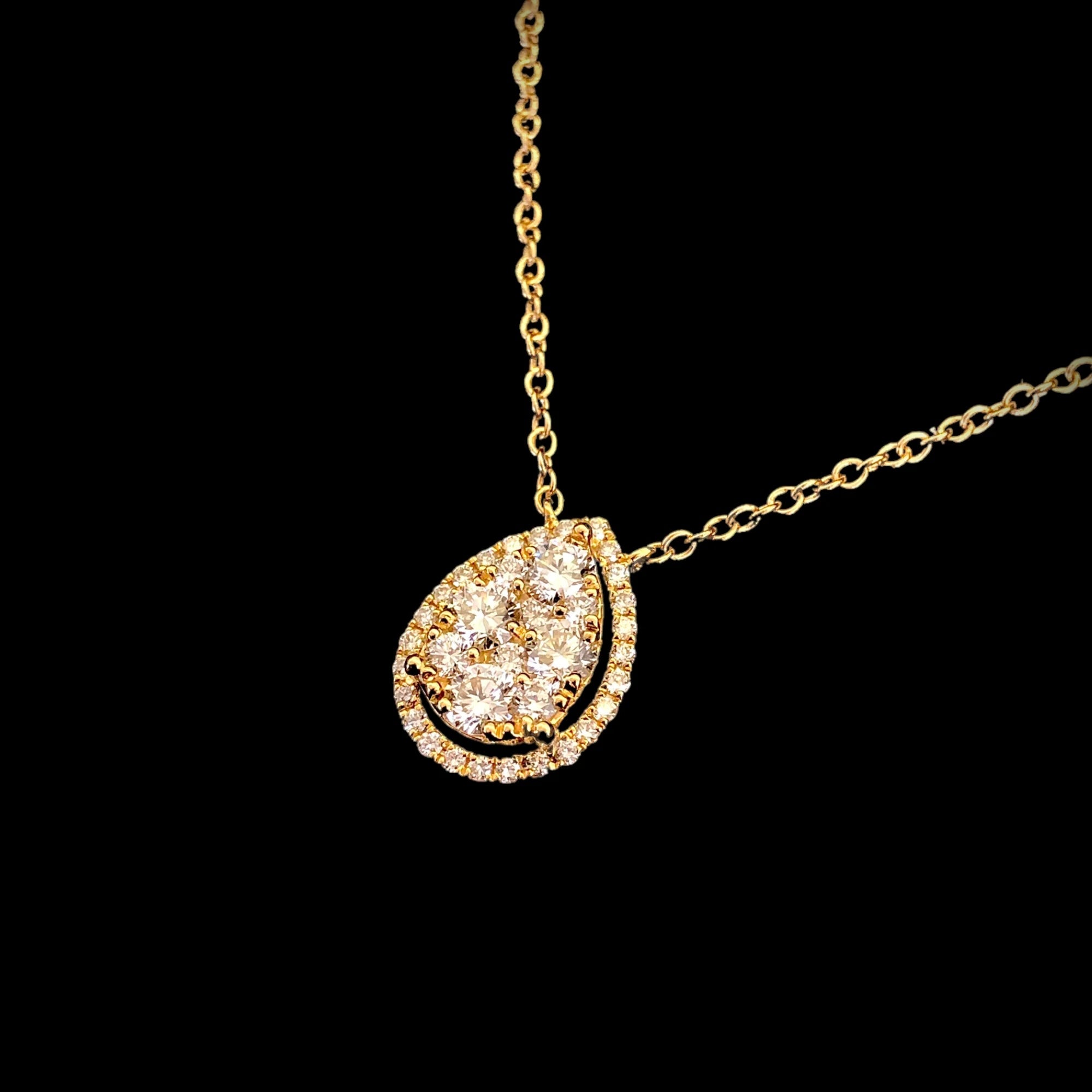 Mini Pear Shape Diamond Pendant