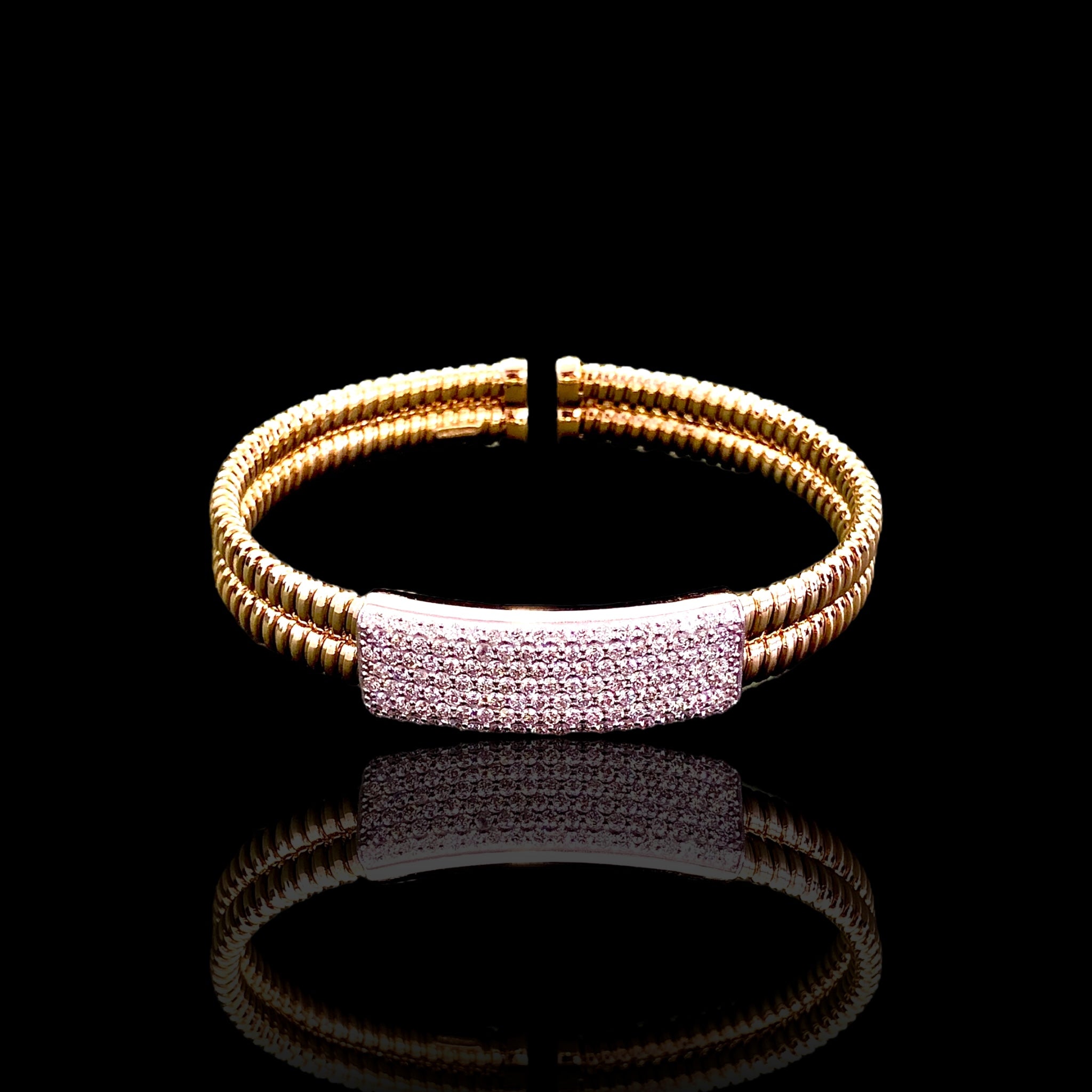 Twist Diamond Flex Bangle