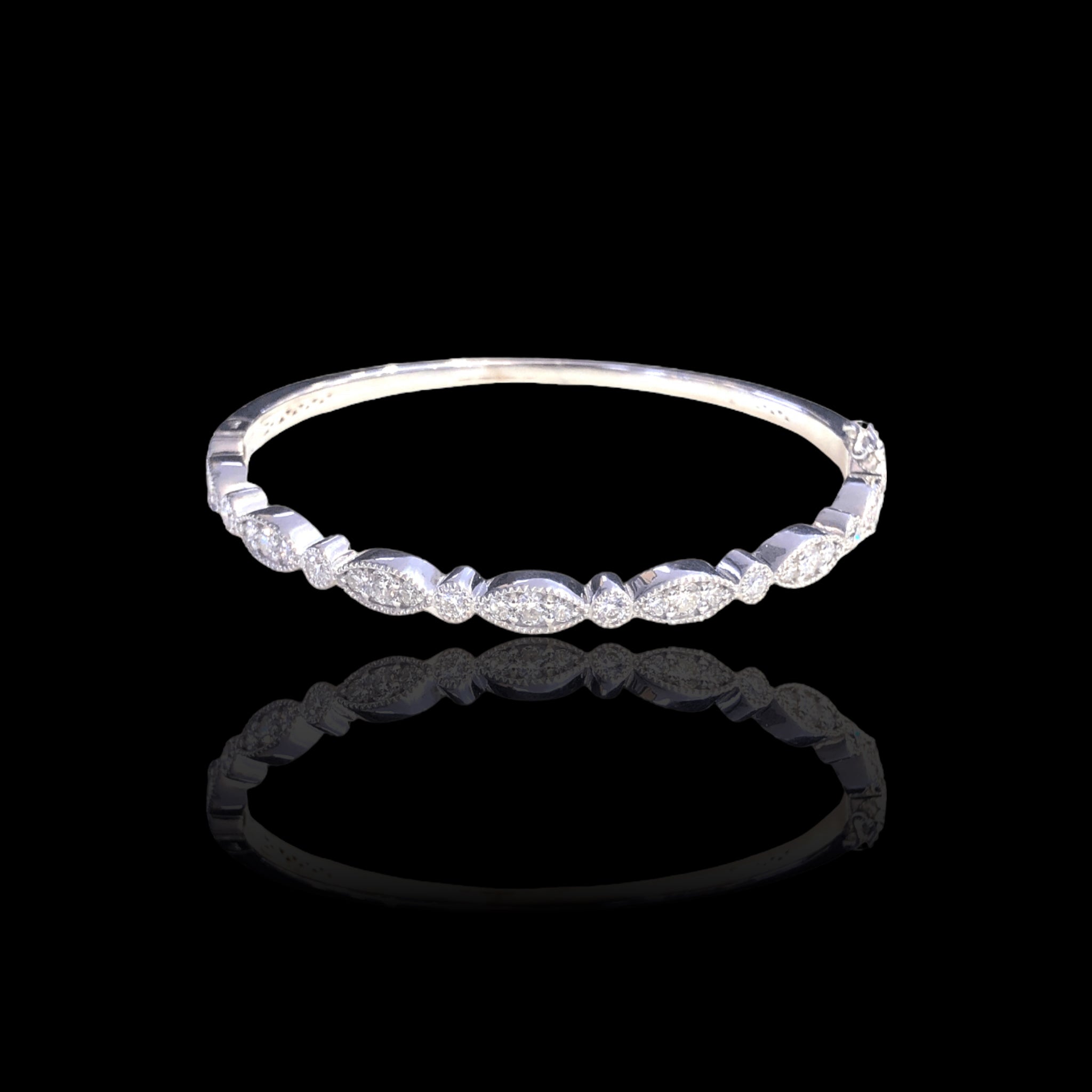 Marquise Shape Diamond Bangle