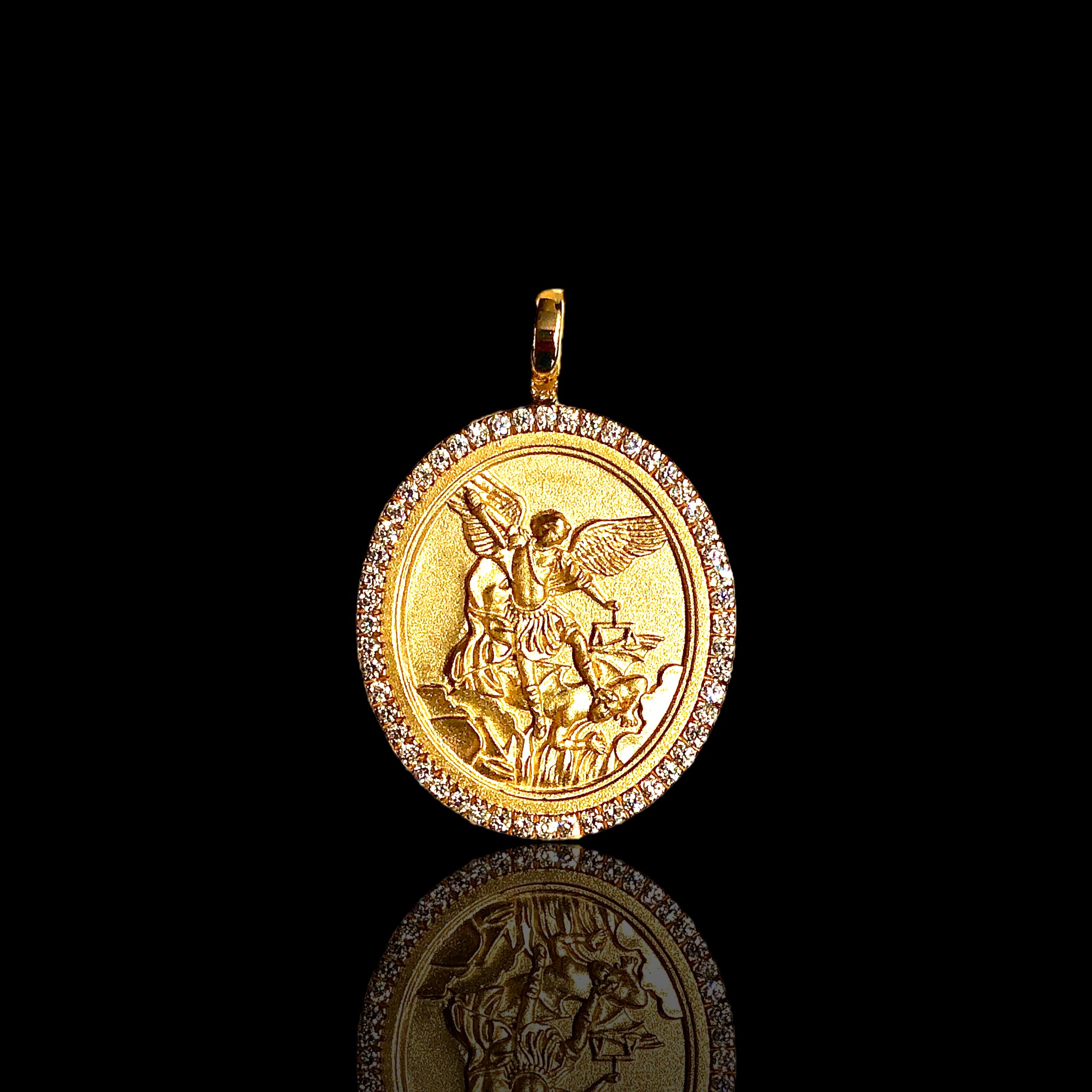 Saint Micheal Diamond Pendant