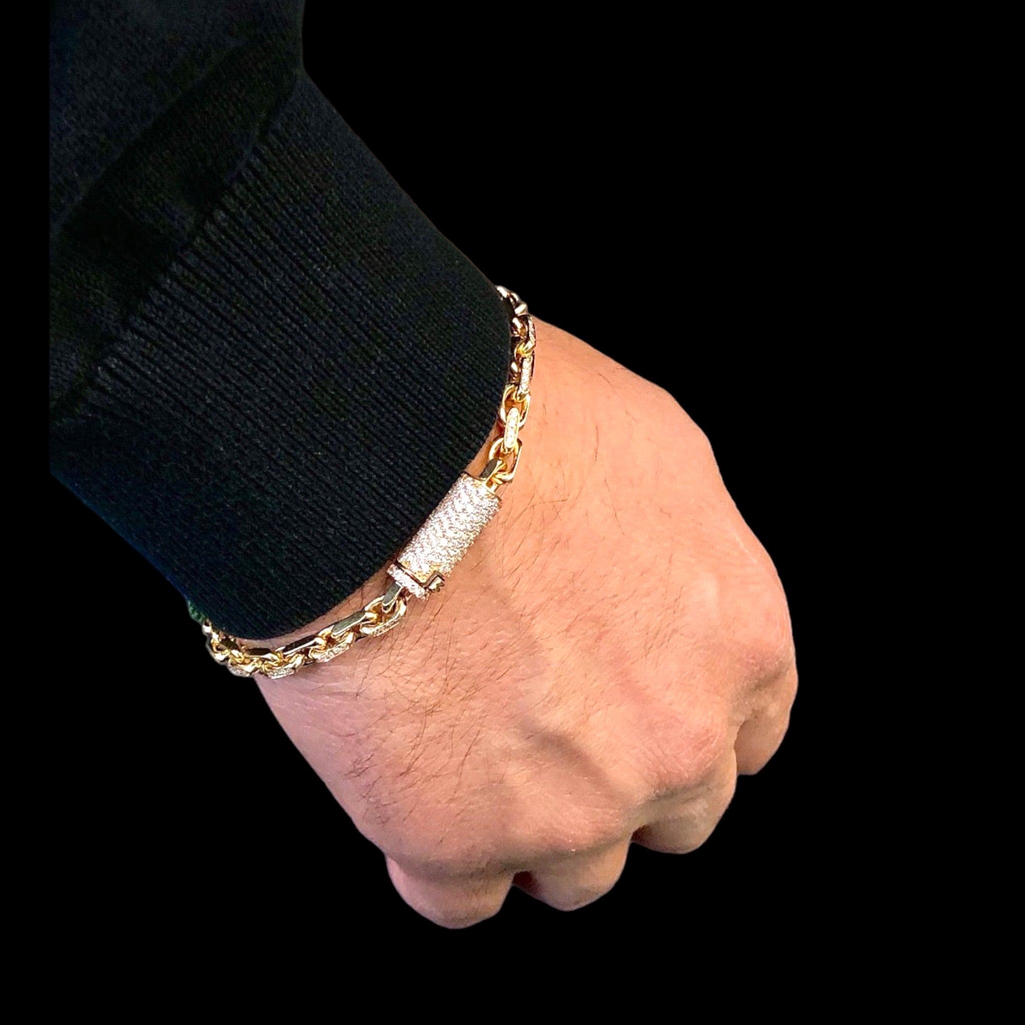 Half-Way Mens Diamond Bracelet