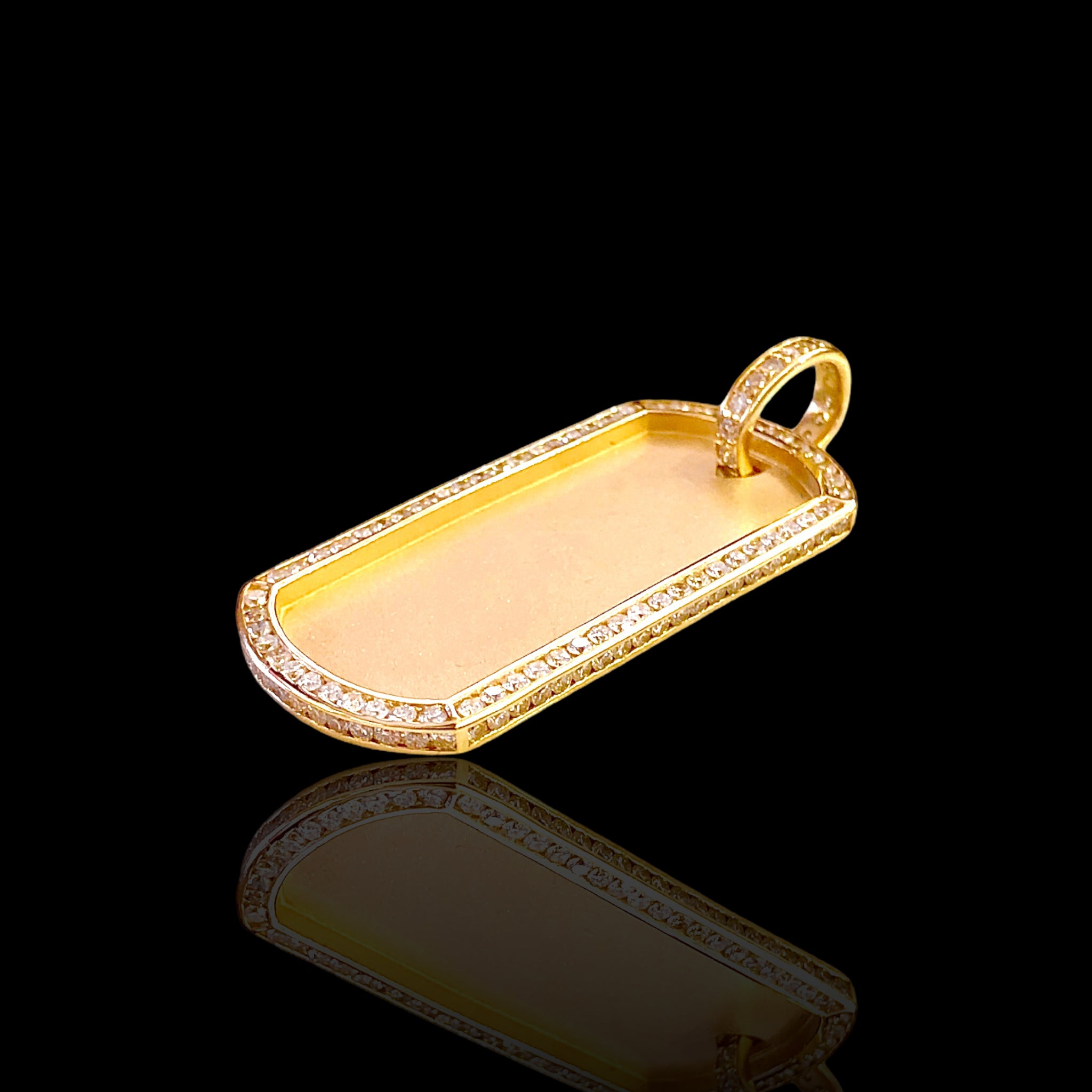 Matte Diamond Dog Tag