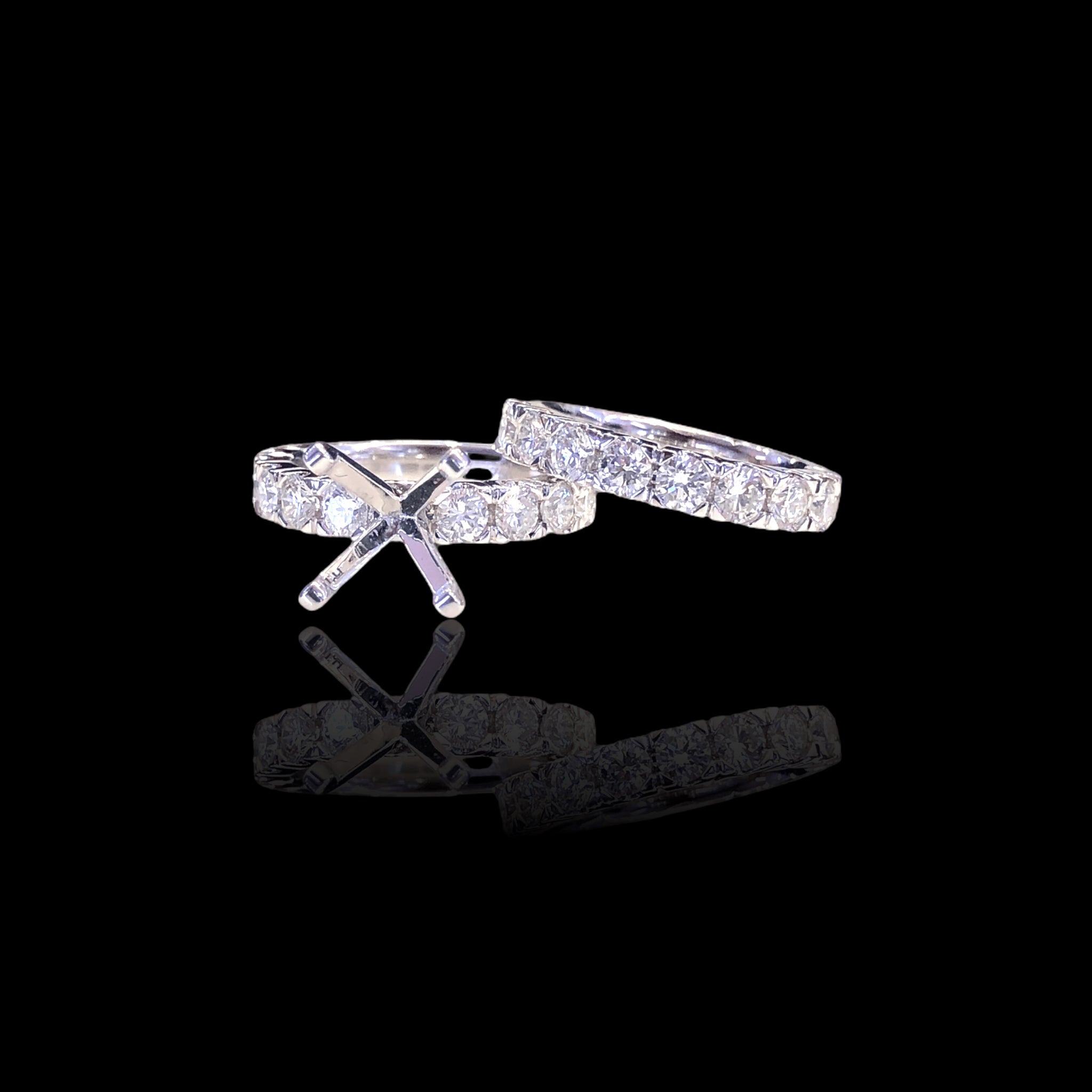 Round Thick Simple Diamond Setting Set