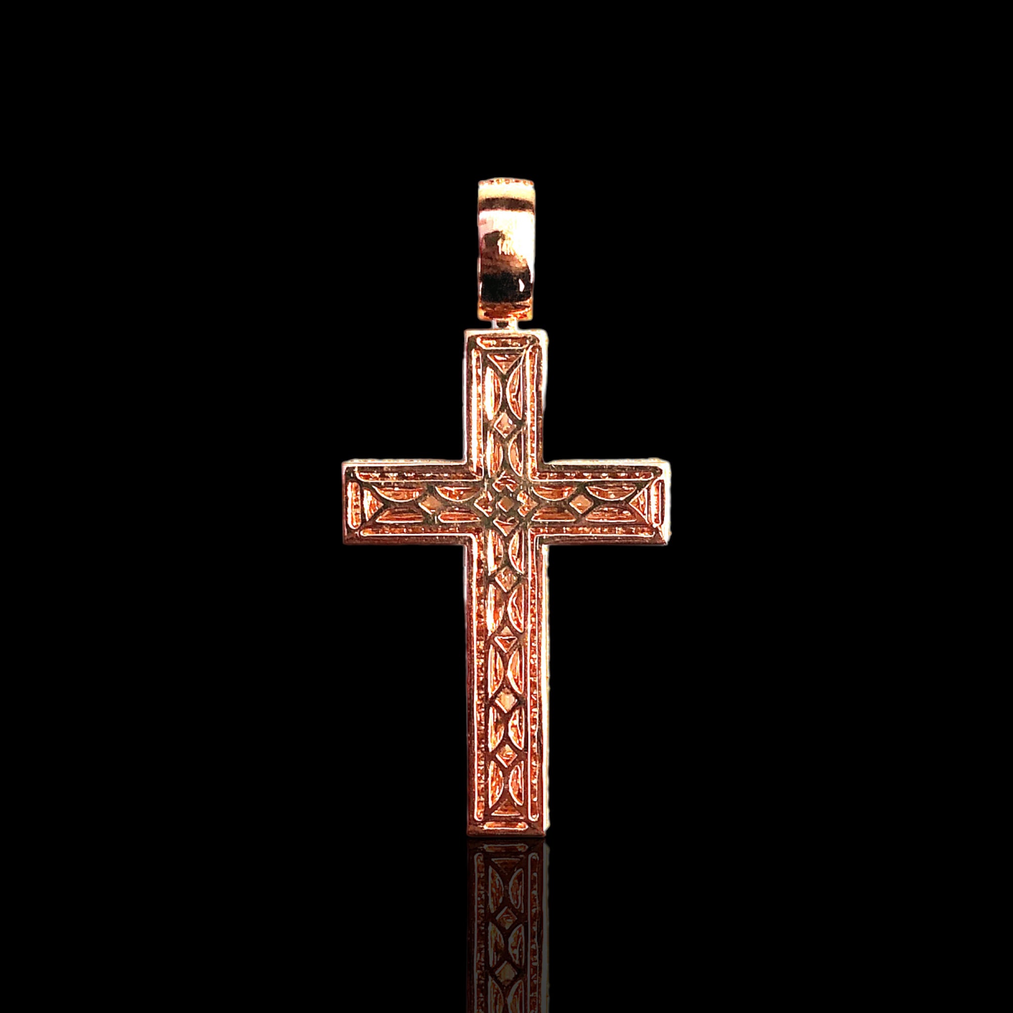 Baguette & Round Diamond Cross