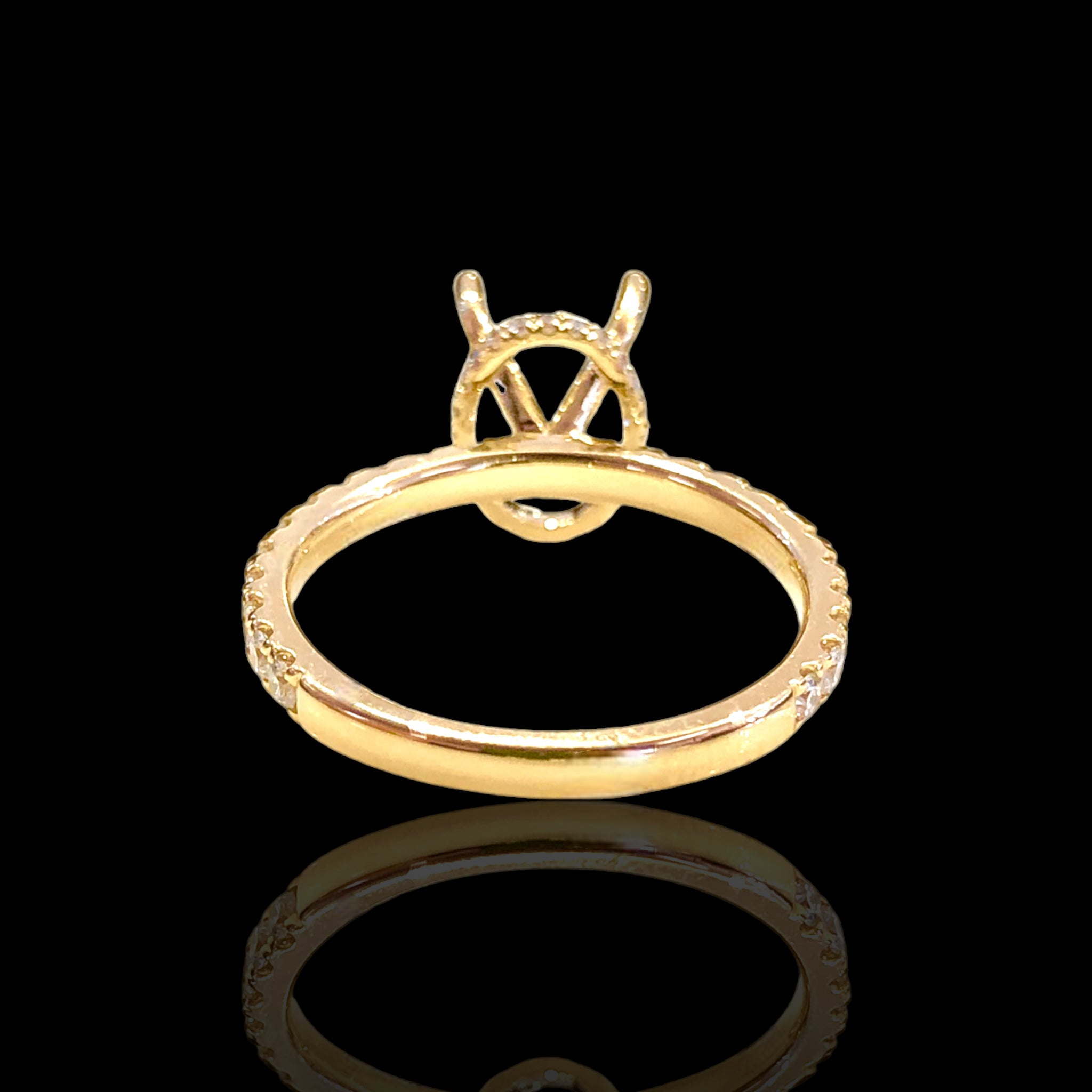 Oval Simple Underhalo Setting