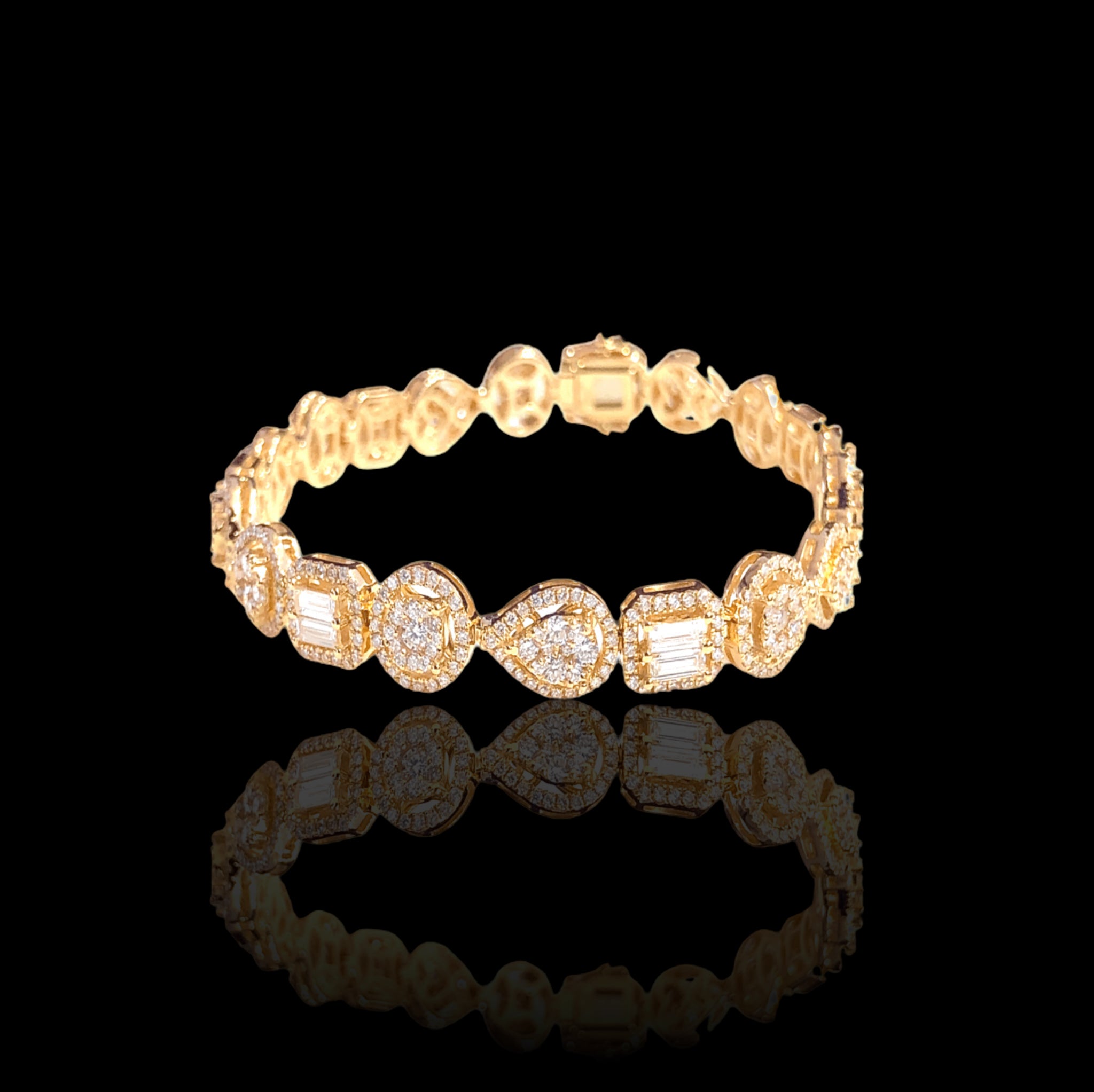 Multi-Shape Diamond Tennis Bracelet