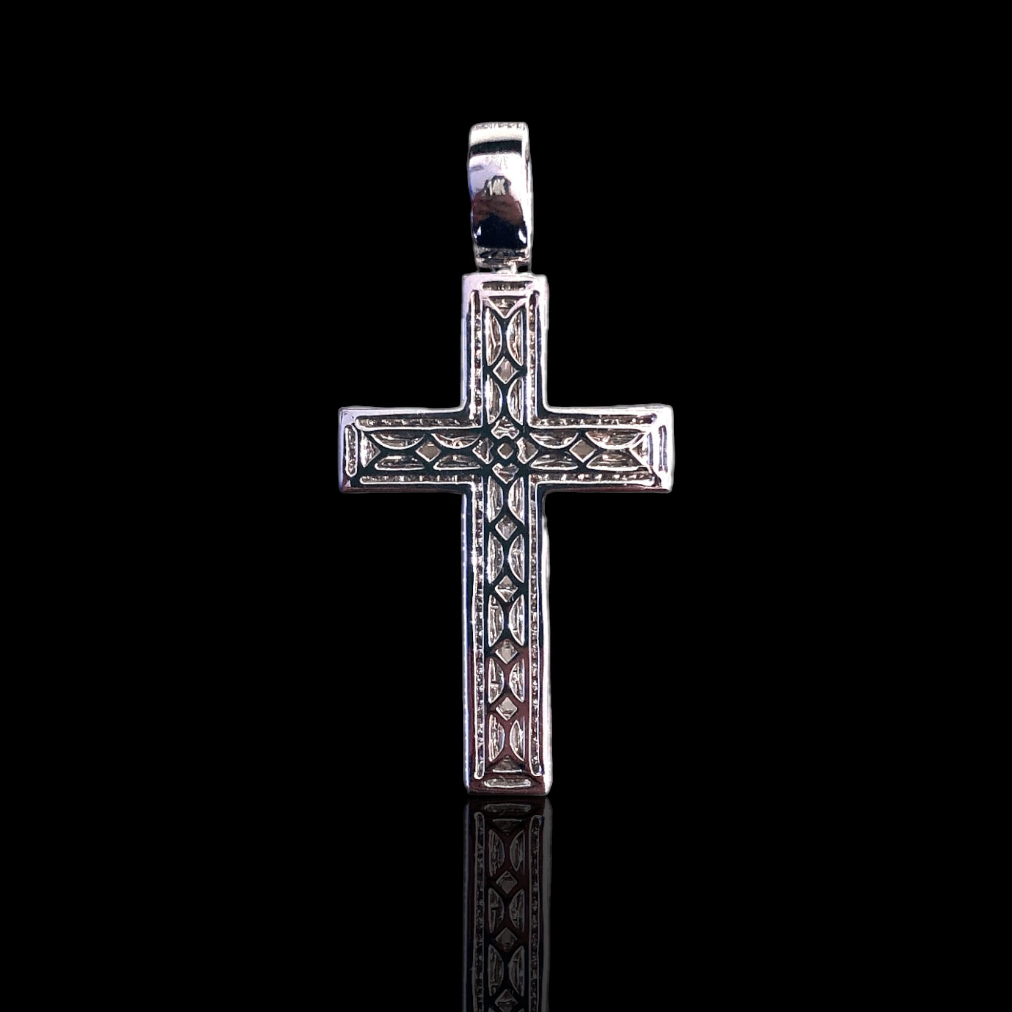 Baguette & Round Diamond Cross