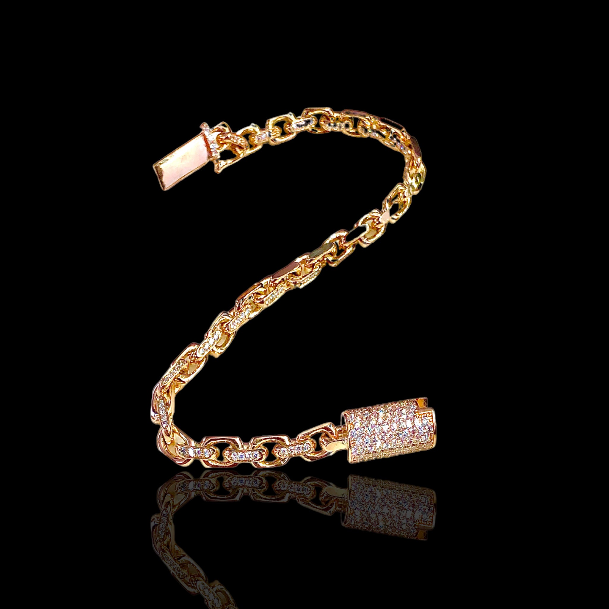 Half-Way Mens Diamond Bracelet