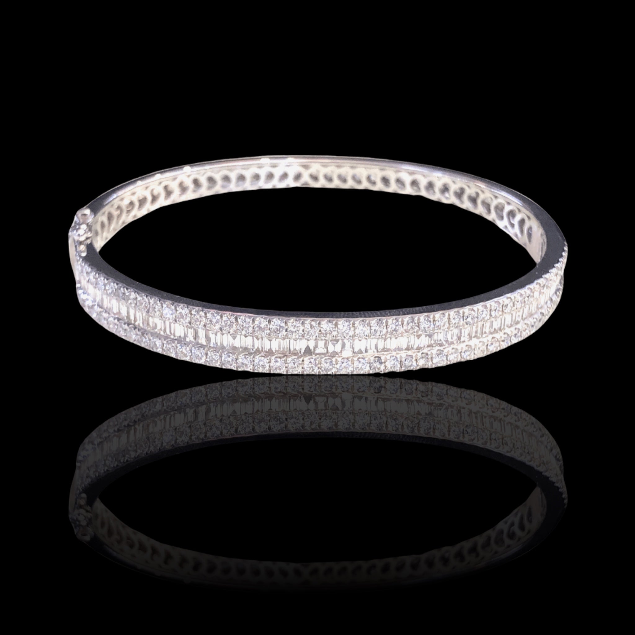 Baguette & Round Diamond Bracelet