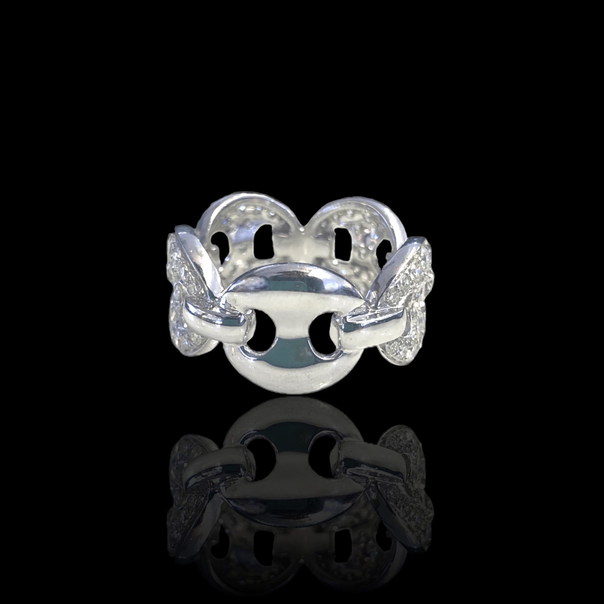 Mens Diamond Puff Ring