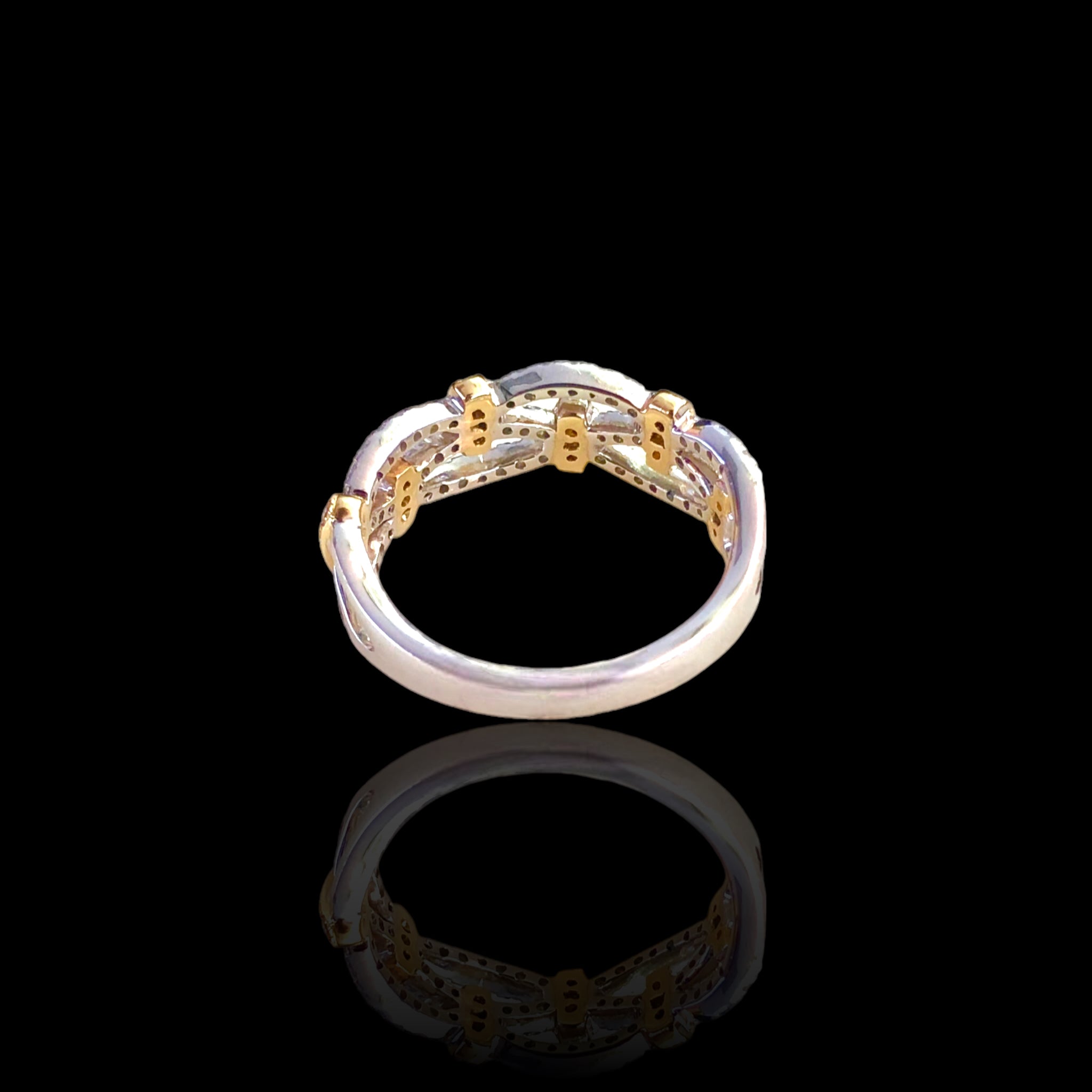 Intertwine Two-Tone Diamond Ring