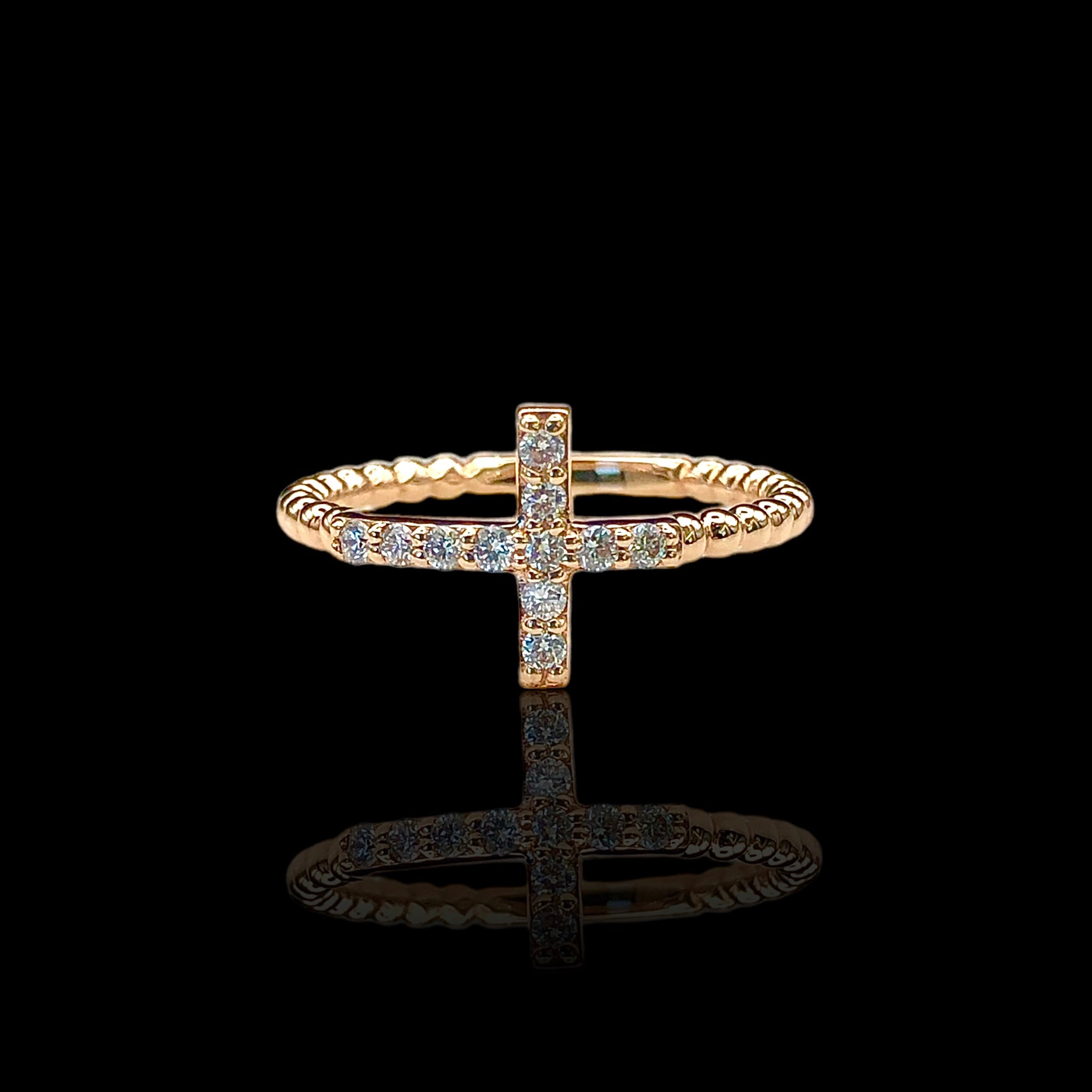 Cross Diamond Ring