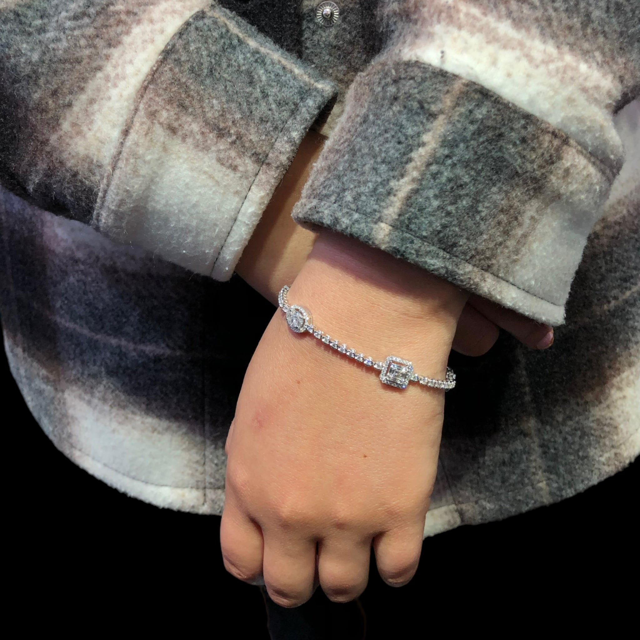 Multi-Shape Diamond Tennis Bracelet