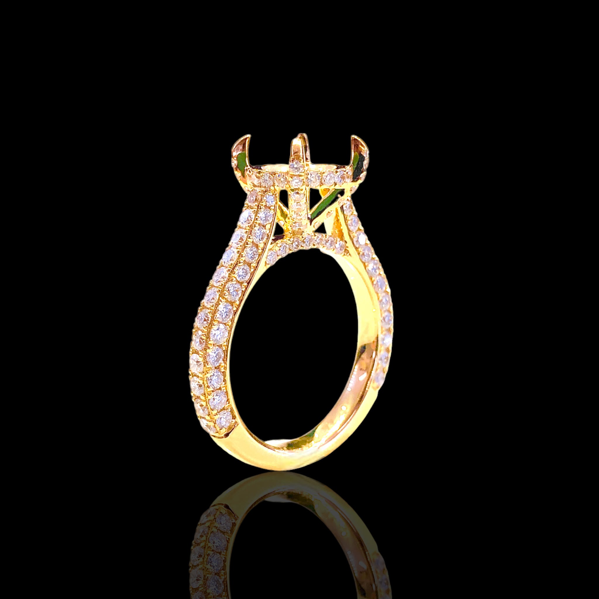 Round 3D Pave Setting