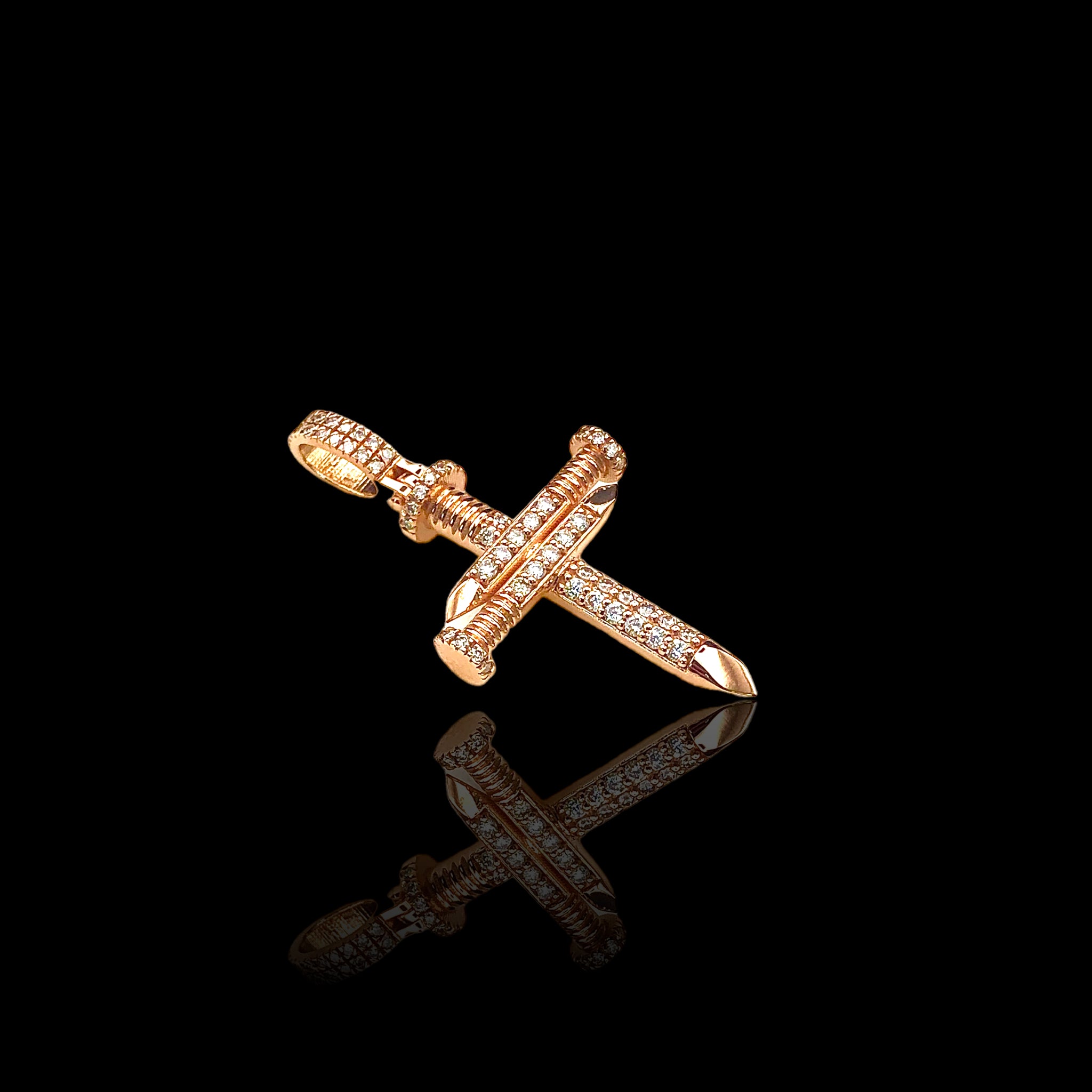 Mini Triple Nail Diamond Cross