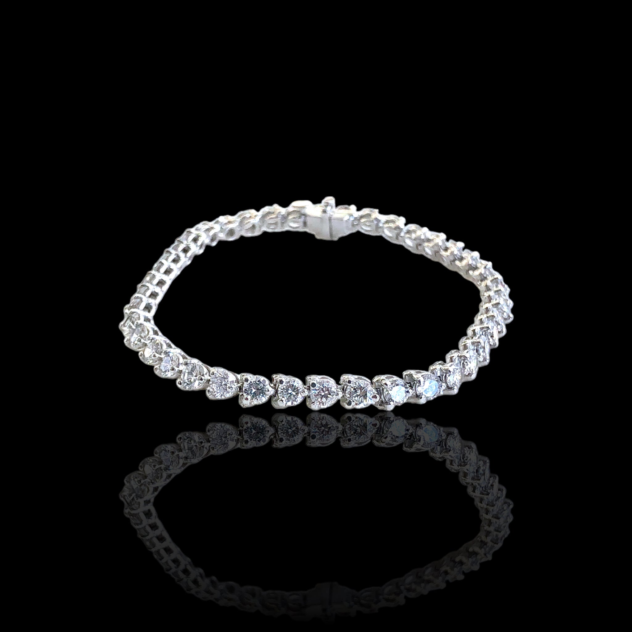 Ladies Platinum Tennis Bracelet