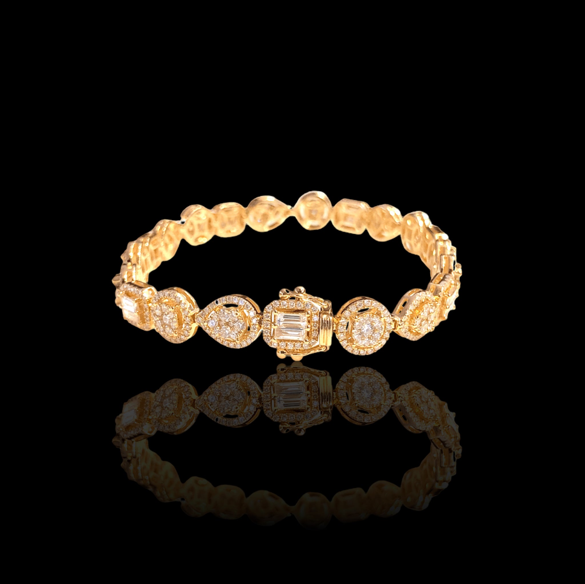 Multi-Shape Diamond Tennis Bracelet