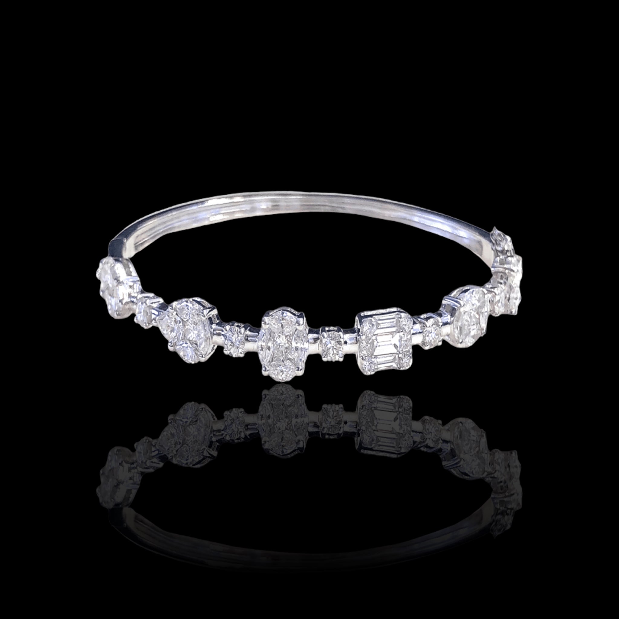 Multi-Shape Diamond Bangle