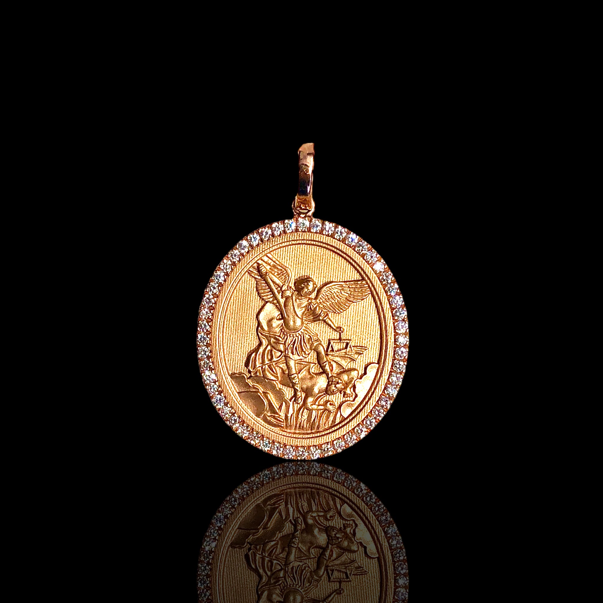 Saint Micheal Diamond Pendant