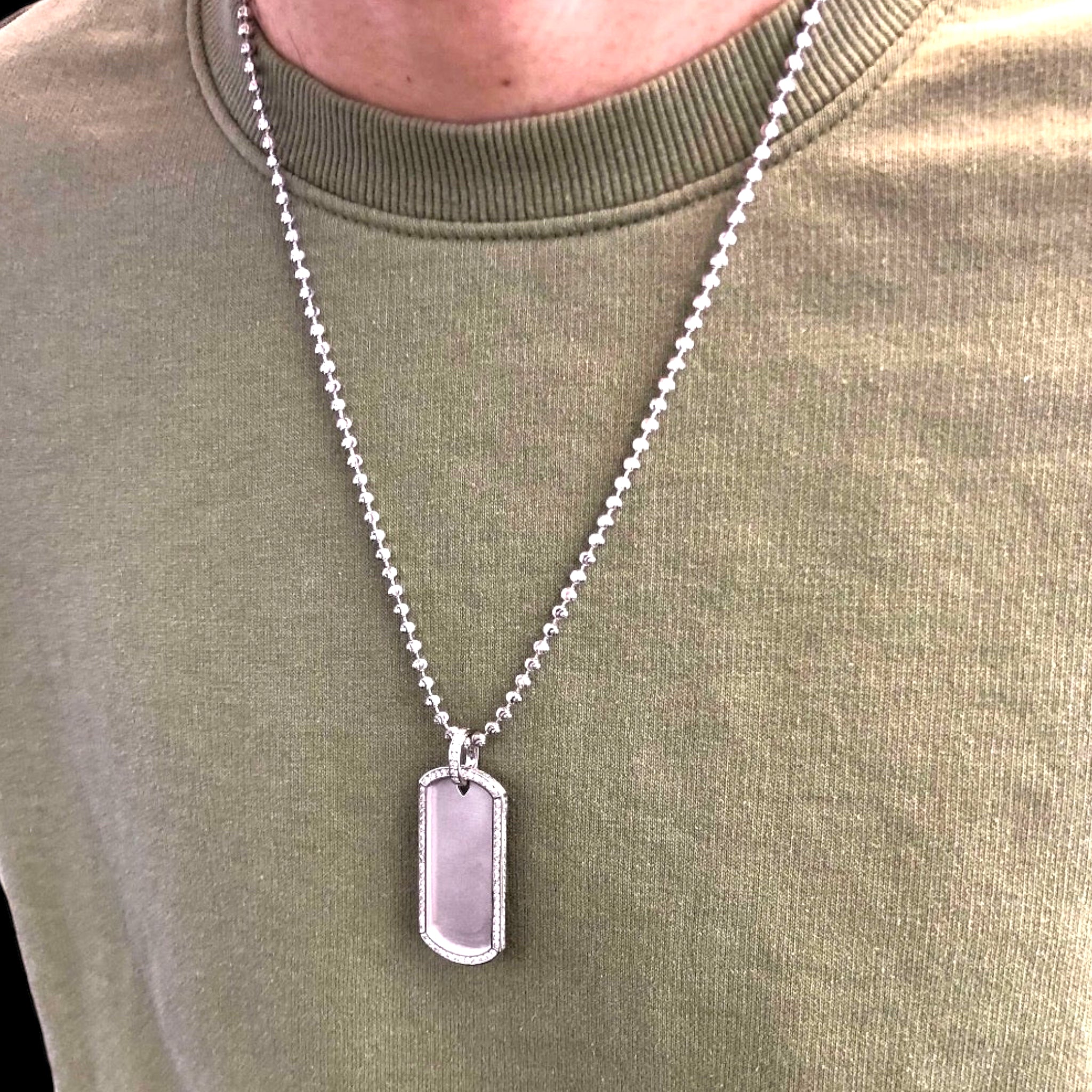 Matte Diamond Dog Tag