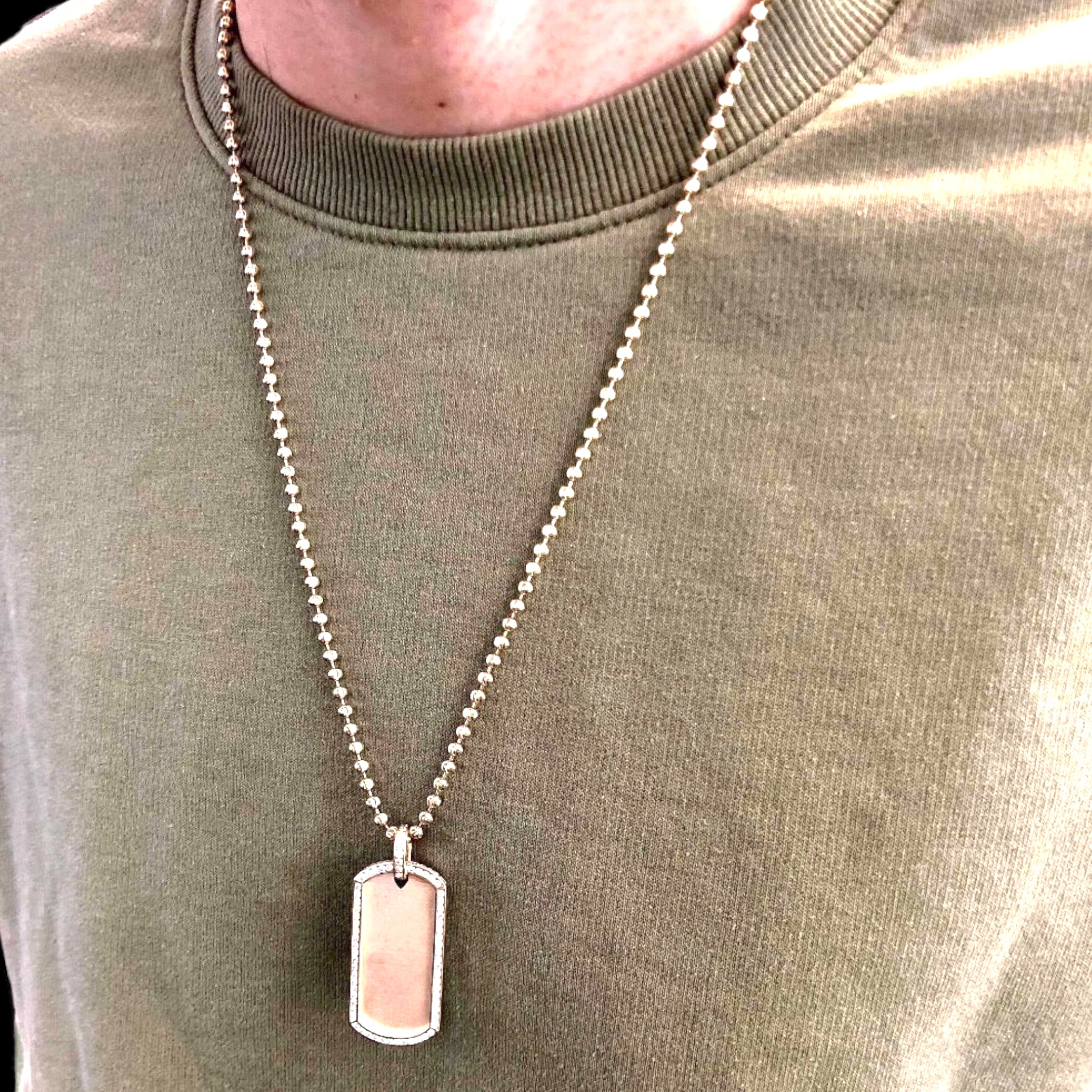 Matte Diamond Dog Tag