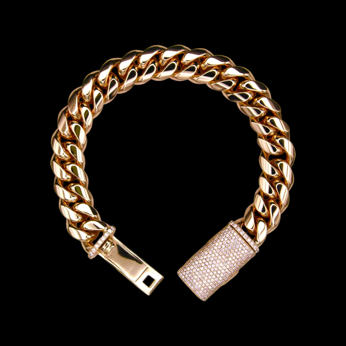 Diamond Lock Miami Cuban Bracelet