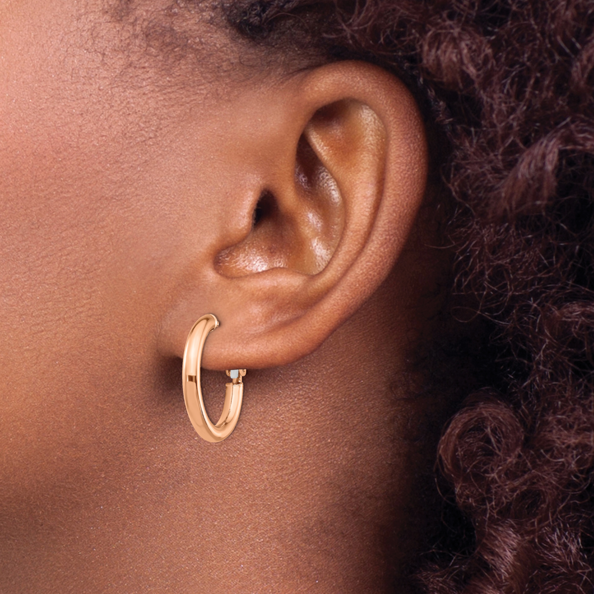 22mm Polished Hoop Earrings