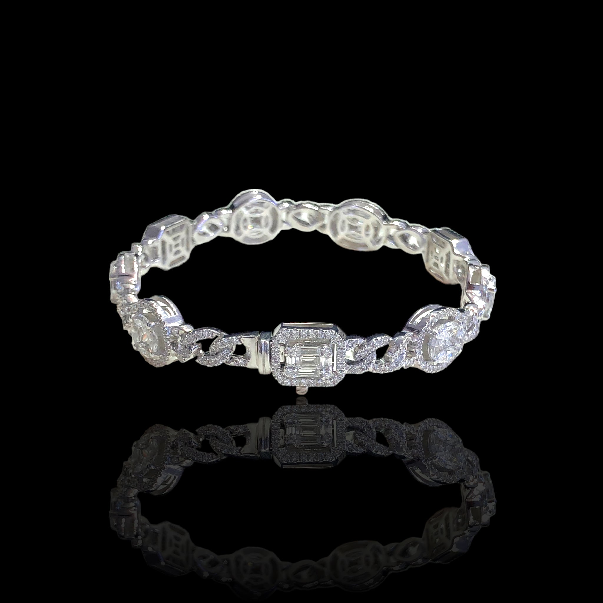 Multi-Shape Diamond x Miami Cuban Bracelet