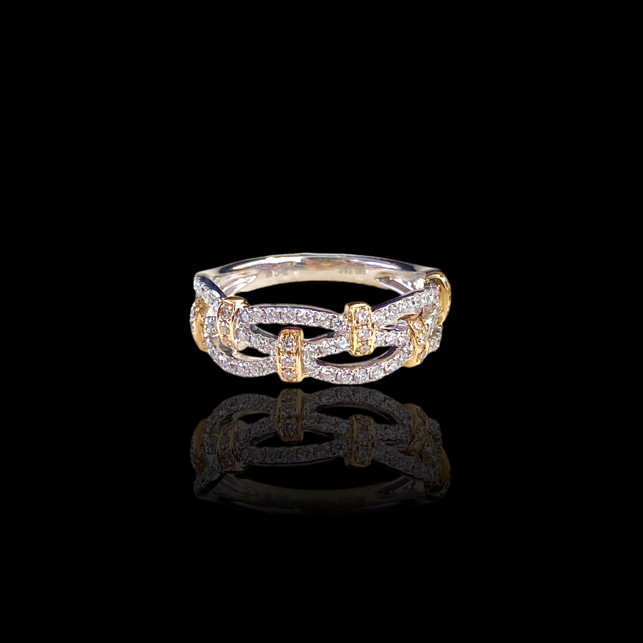 Intertwine Two-Tone Diamond Ring