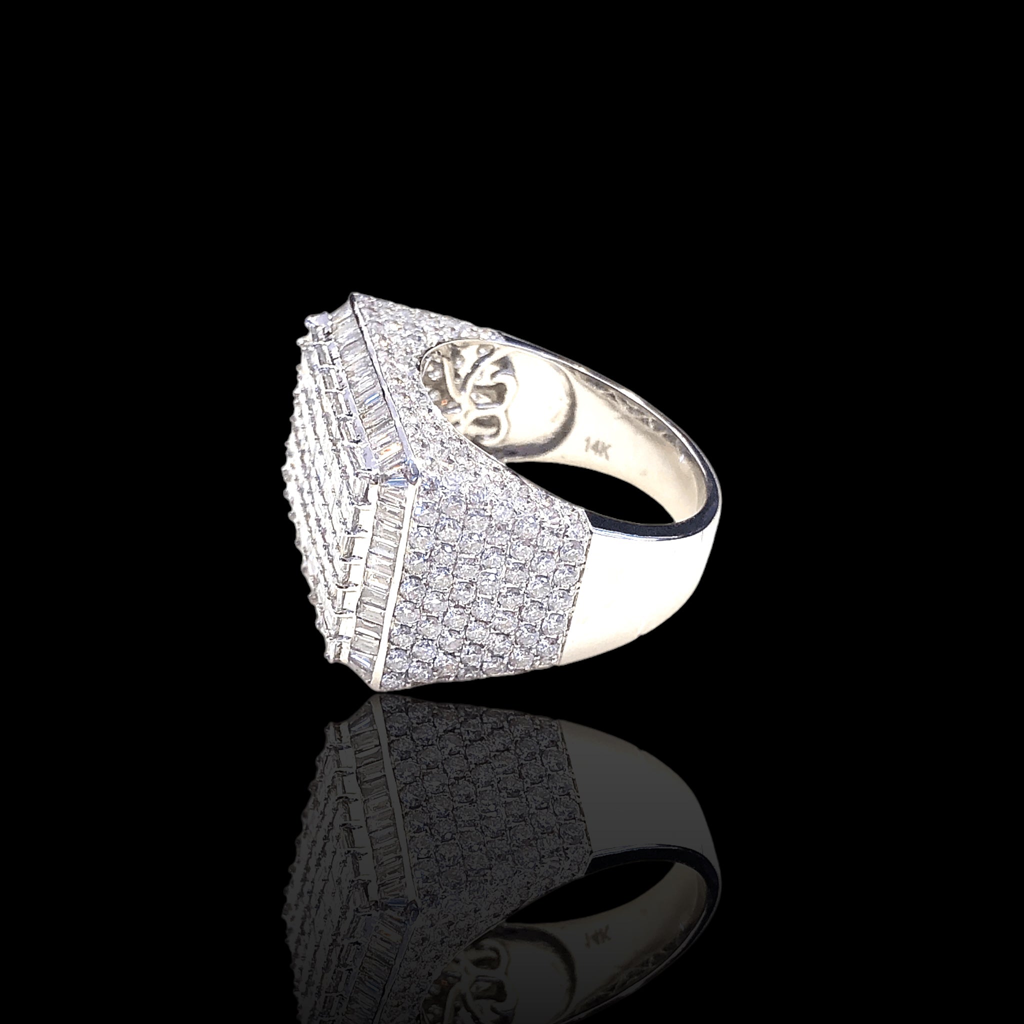 Invisible Baguette Mens Ring